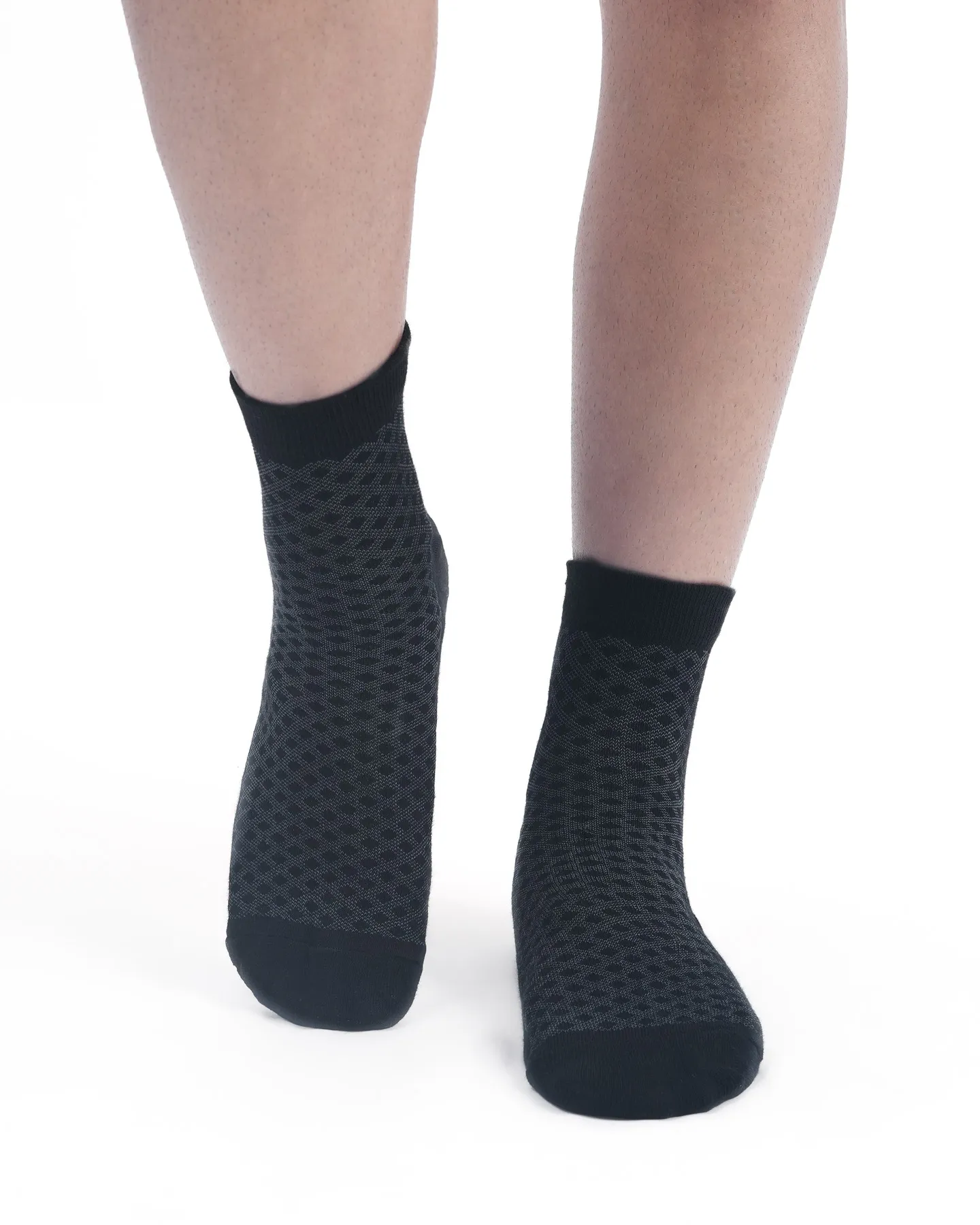 The Sock Exchange Men’s Dress Half‑Crew Socks — Diamond Weave - Image 3