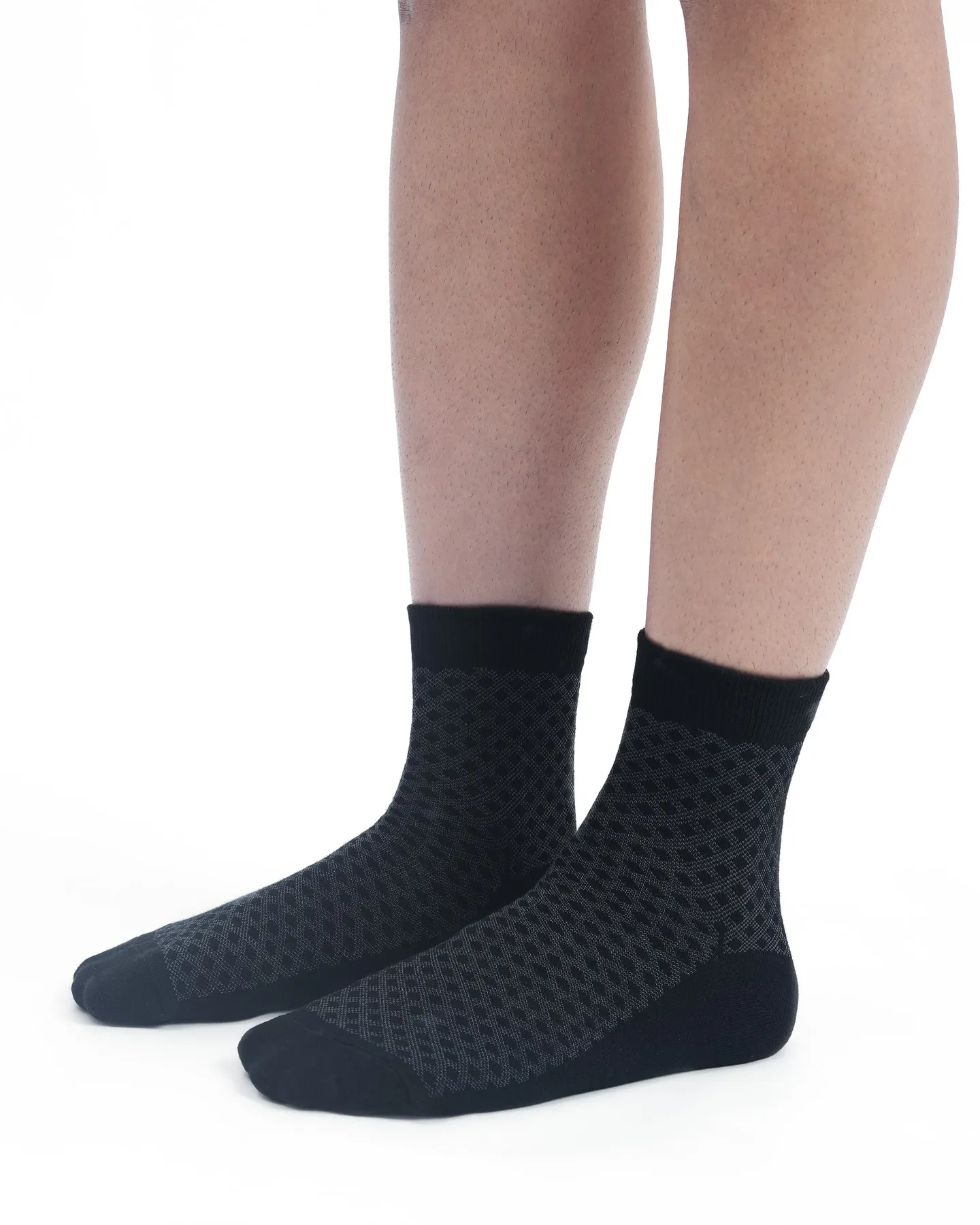 The Sock Exchange Men’s Dress Half‑Crew Socks — Diamond Weave - Image 4