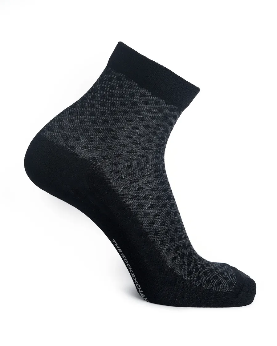 The Sock Exchange Men’s Dress Half‑Crew Socks — Diamond Weave - Image 2