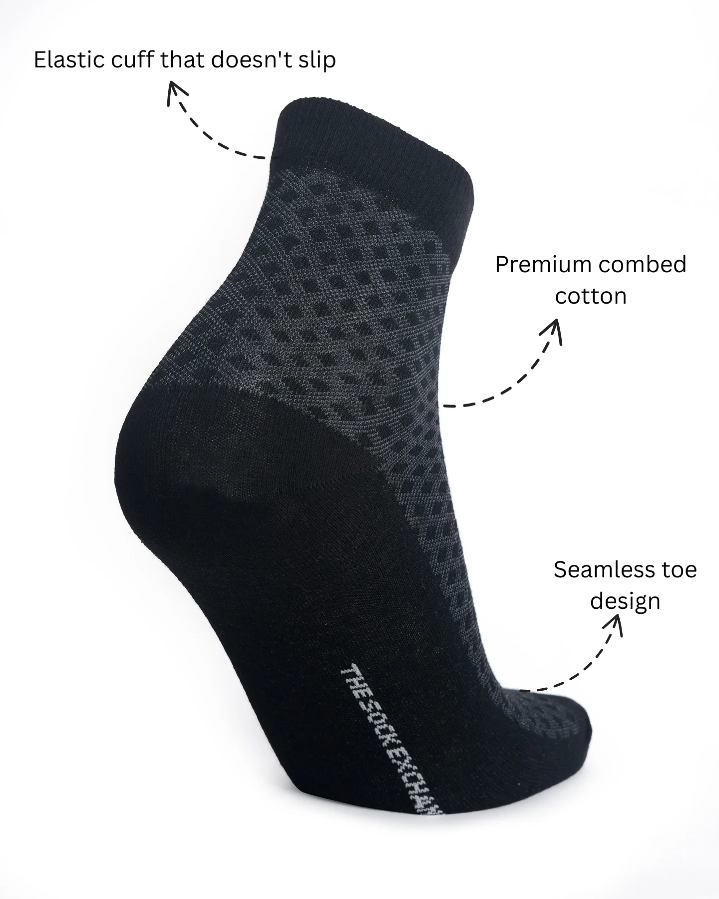 The Sock Exchange Men’s Dress Half‑Crew Socks — Diamond Weave
