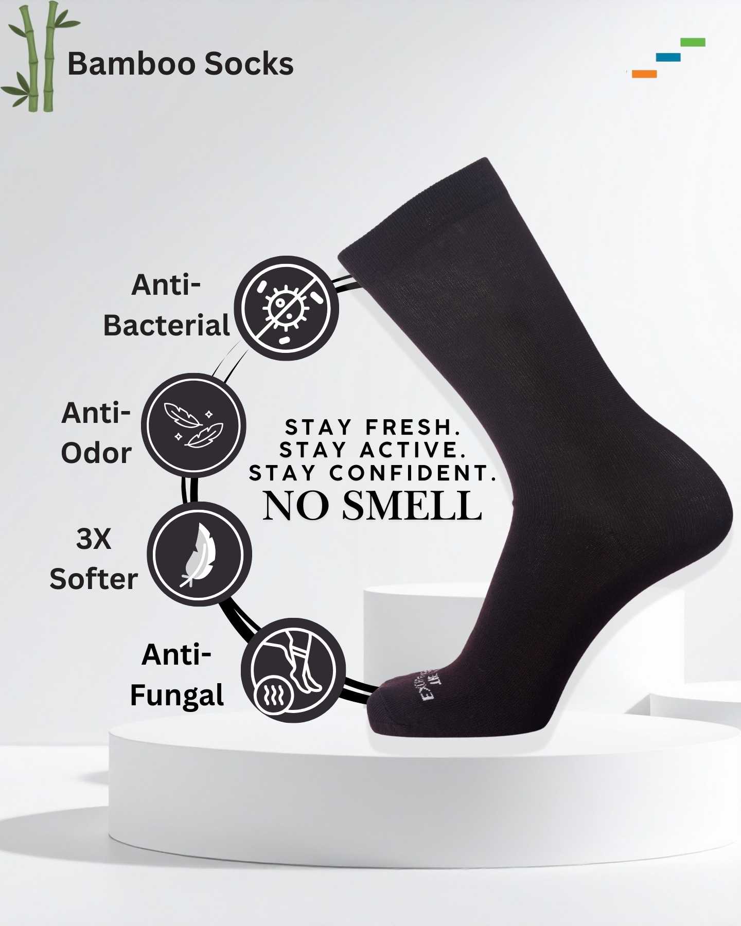 The Monarch Line-Bamboo Socks (Brown)