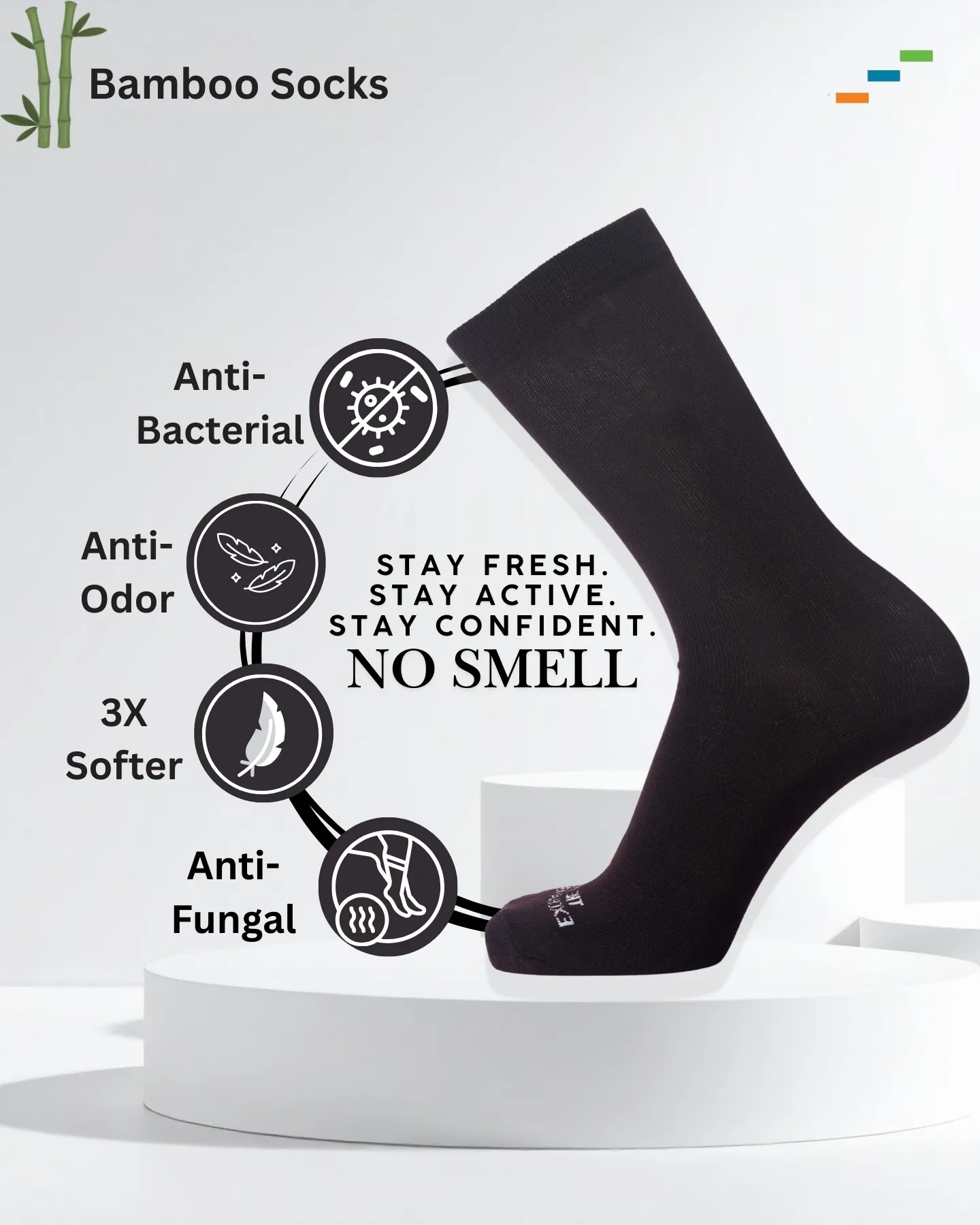 The Monarch Line-Bamboo Socks (Brown)