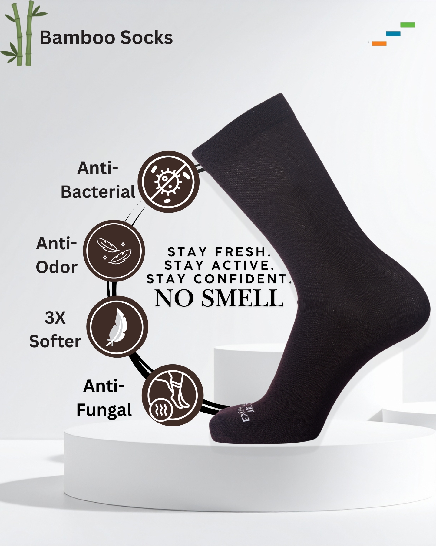 The Monarch Line-Bamboo Socks (Black) - Image 7