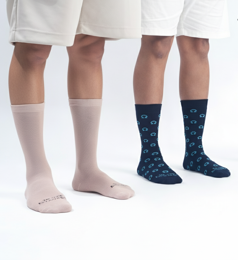 The Monarch Line-Bamboo Socks (Beige) - Image 4