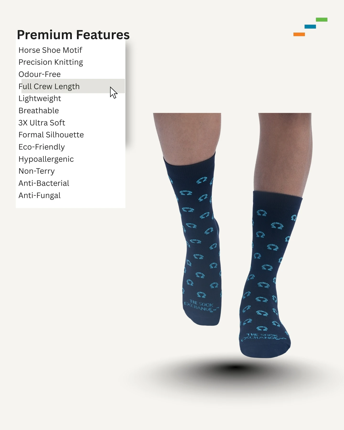 Equestrian Elegance Crew Bamboo Socks
