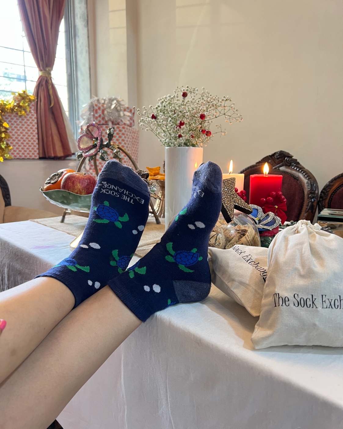 Turtle Trail Ankle Socks