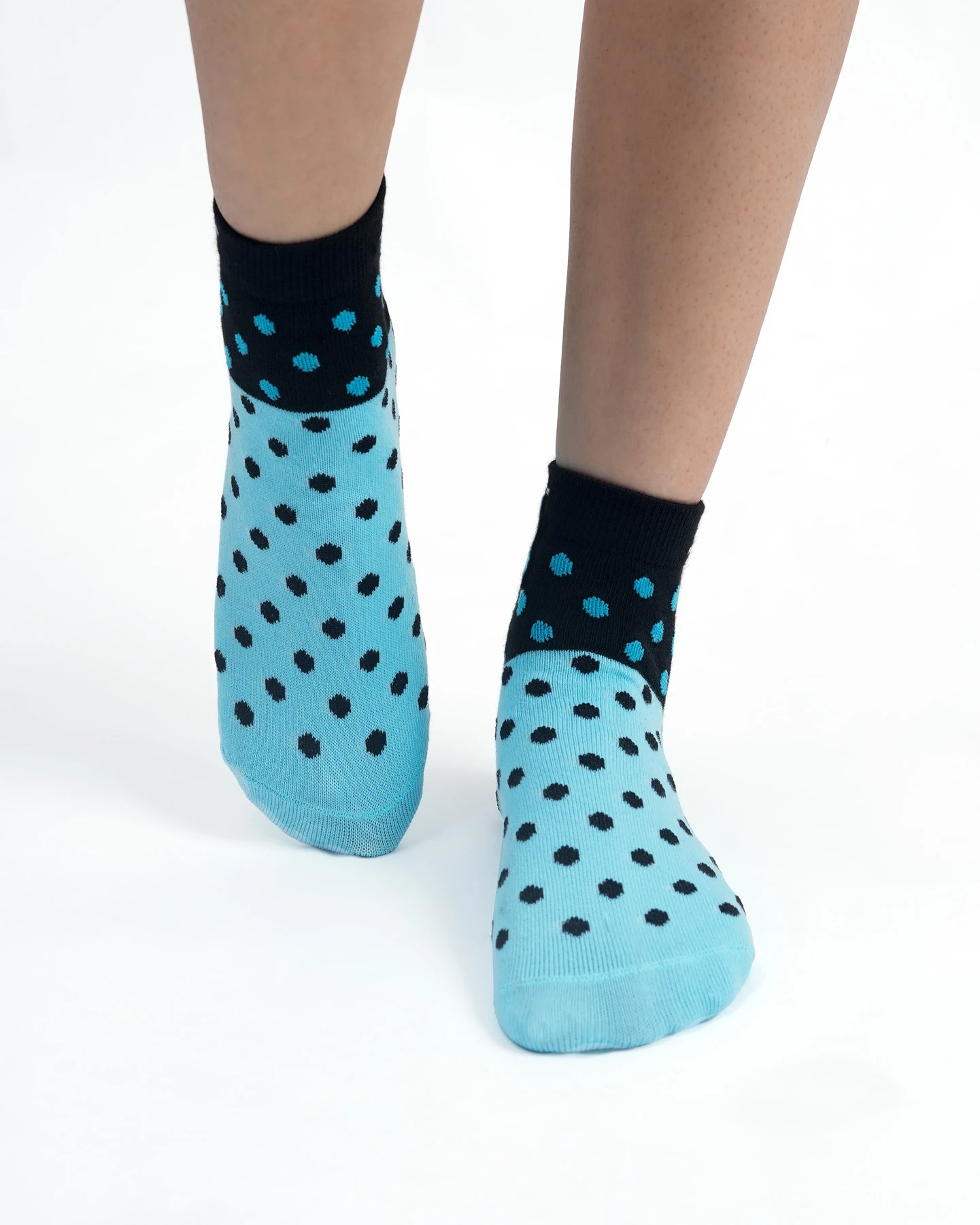 Polka Pop Ankle Socks (Blue) - Image 5