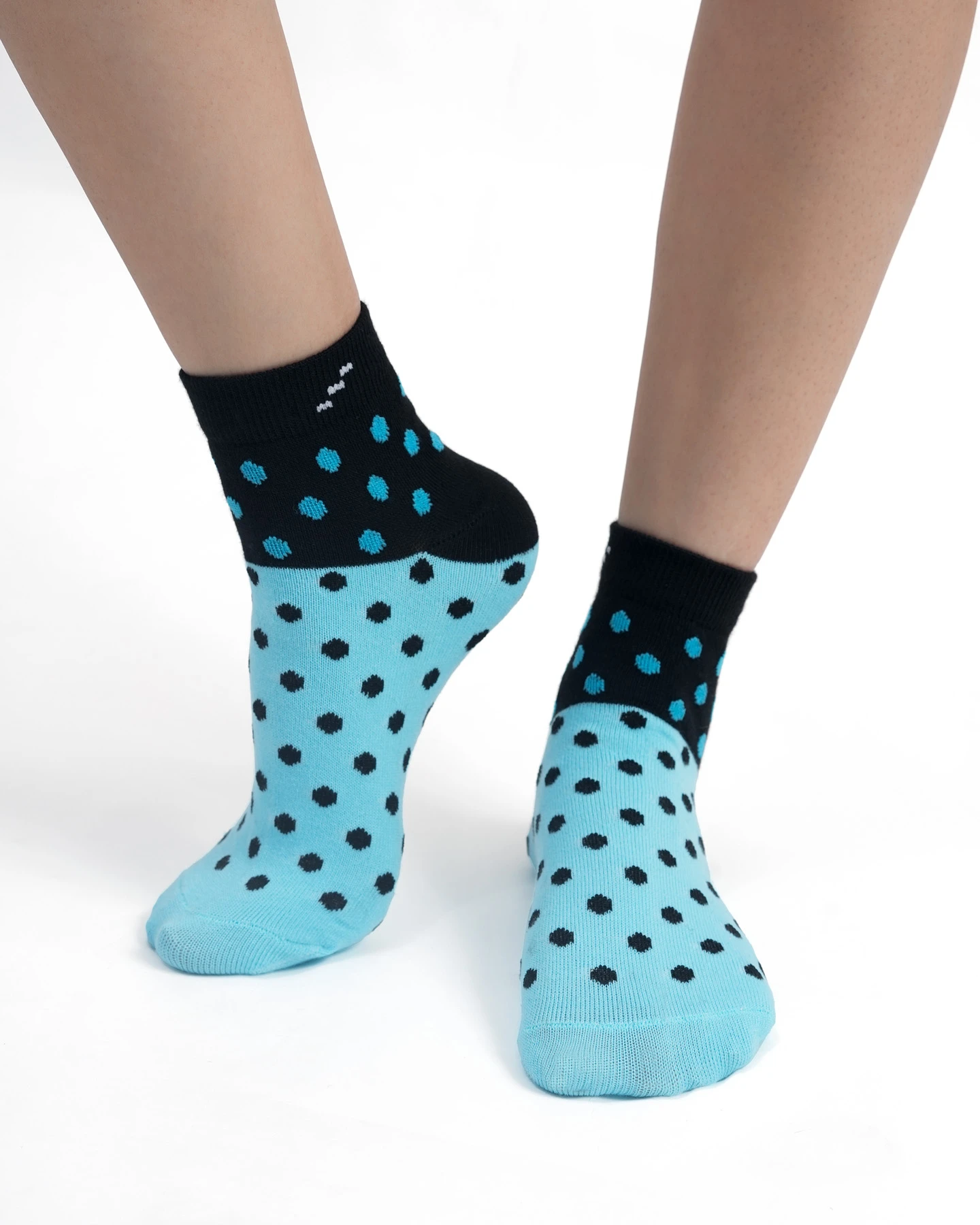 Polka Pop Ankle Socks (Blue) - Image 4