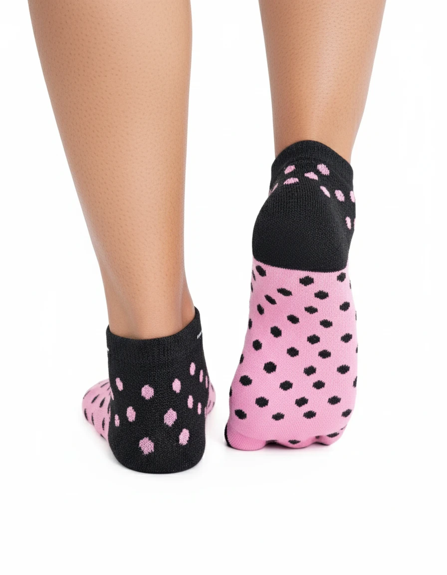 Polka Pop Ankle Socks (Pink) - Image 5