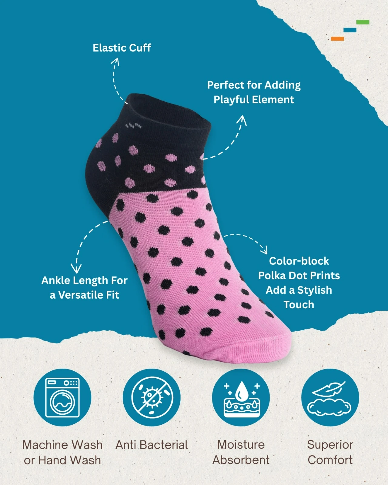 Polka Pop Ankle Socks