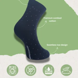 Diplomat Regal Stride Men’s Black Half‑Crew Socks — The Sock Exchange