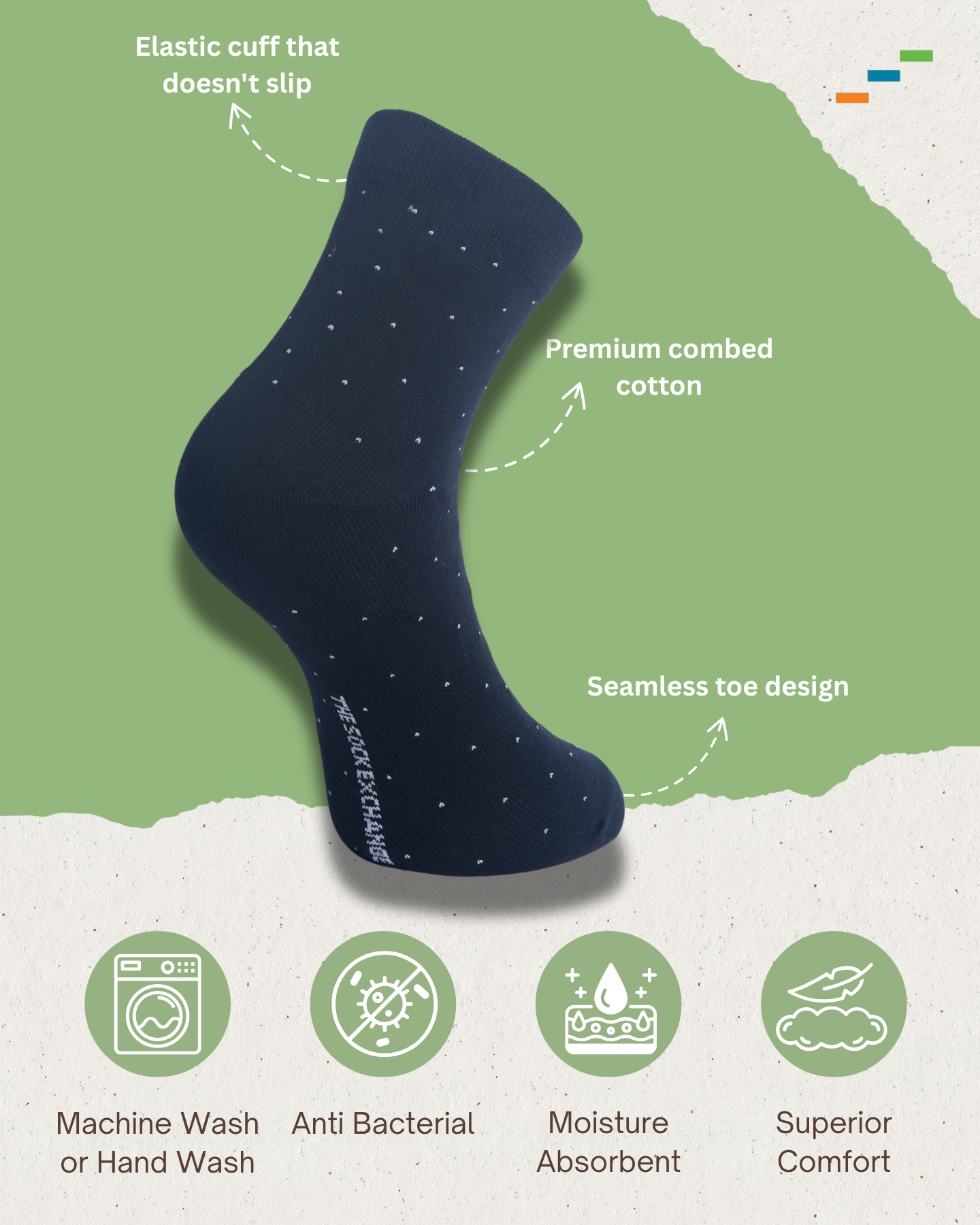 Diplomat Regal Stride Men’s Black Half‑Crew Socks — The Sock Exchange