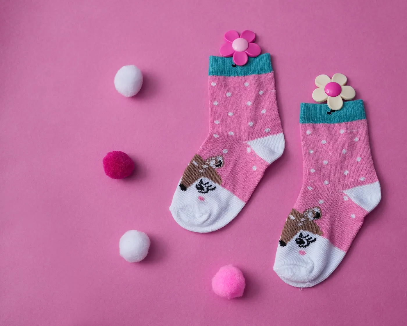 Peekaboo Deerly Dots Kids Socks-Non‑Terry - Image 4